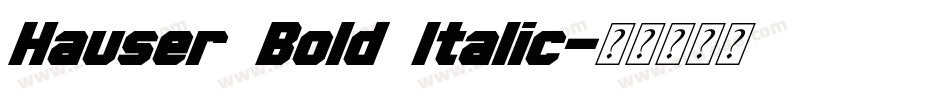 Hauser Bold Italic字体转换